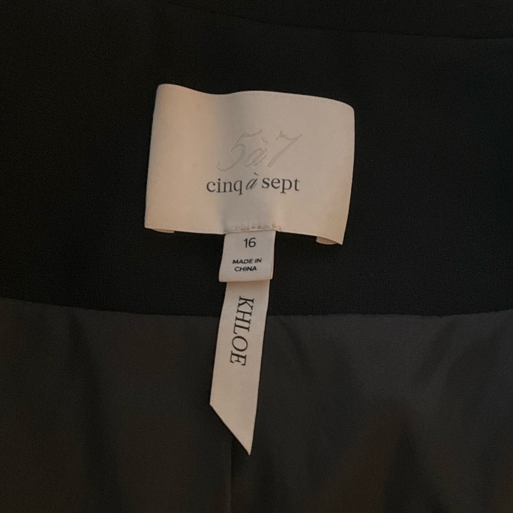 cinq a sept Khole Black Single-Button Notched Lapel Blazer 16 - Picture 6 of 8